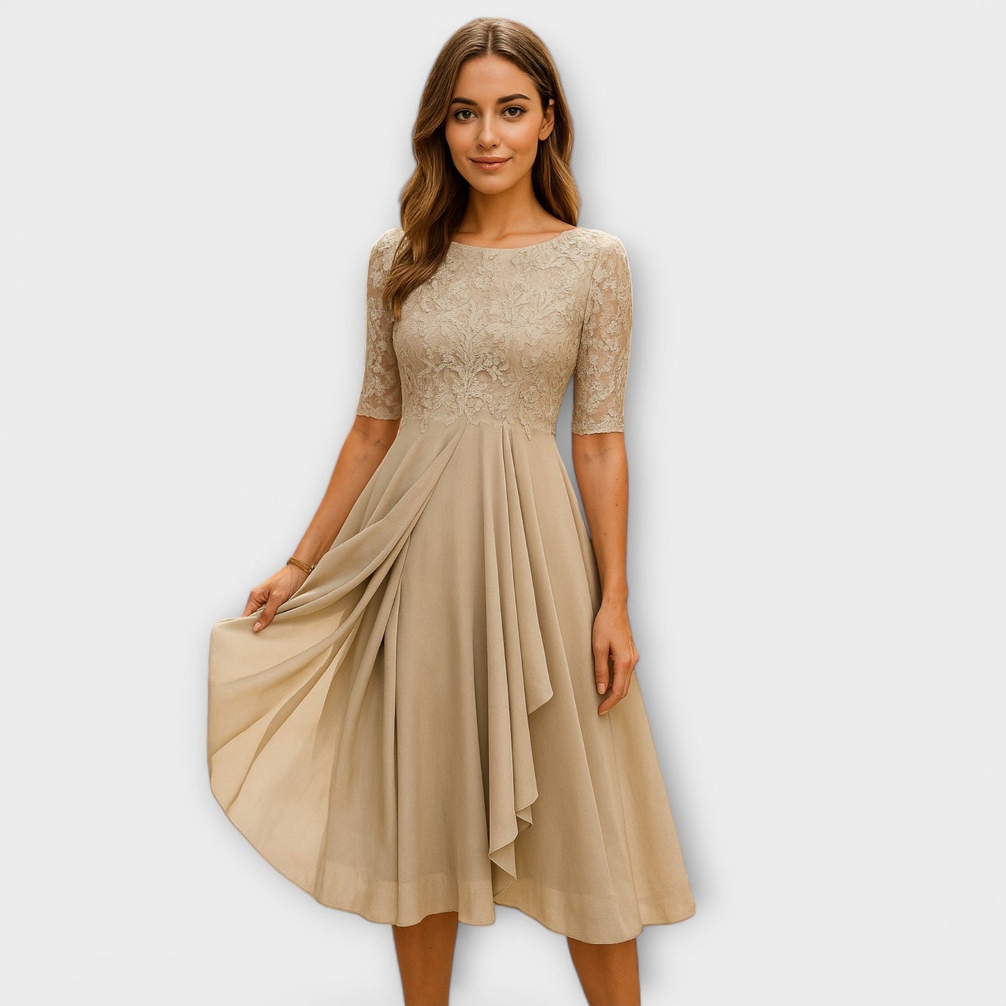 Elegant Chiffon Aftonklänning