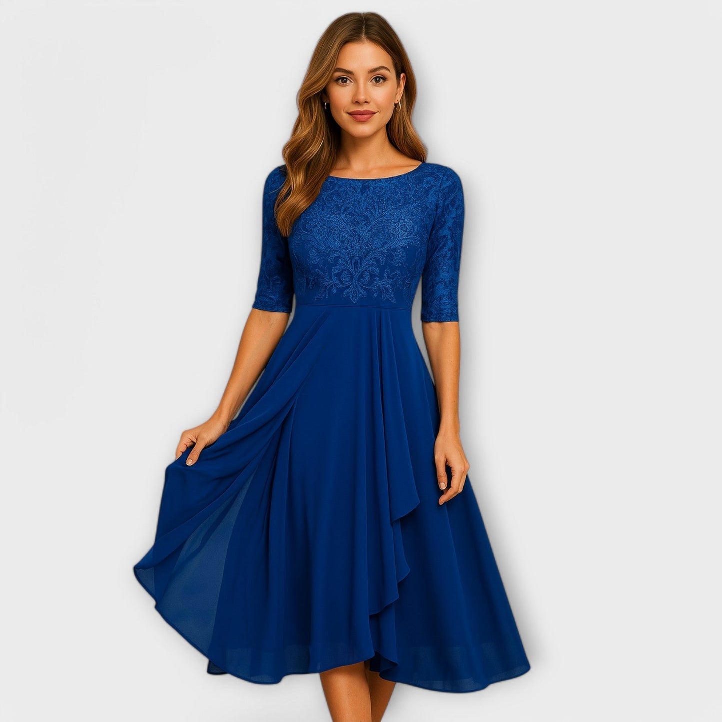 Elegant Chiffon Aftonklänning