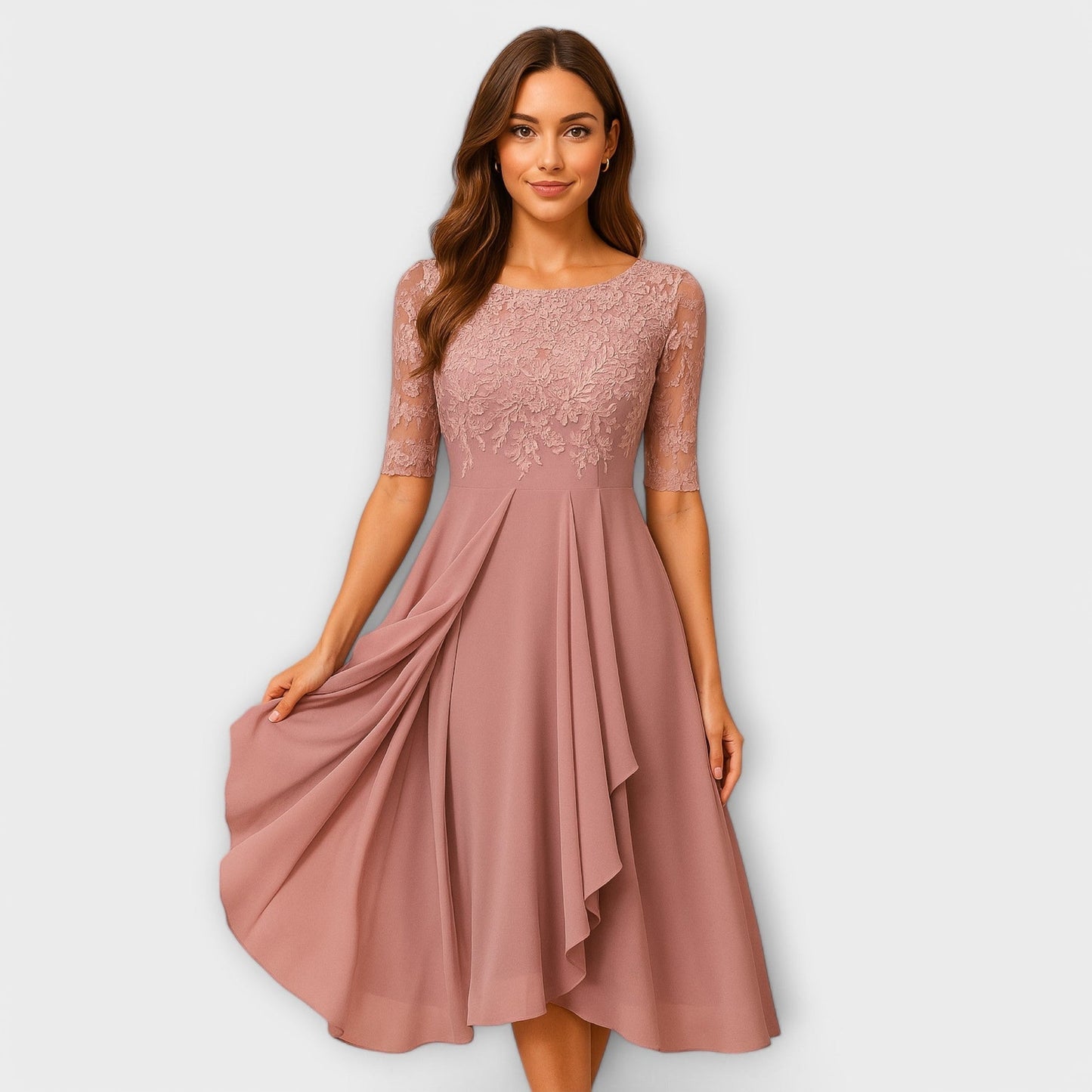 Elegant Chiffon Aftonklänning