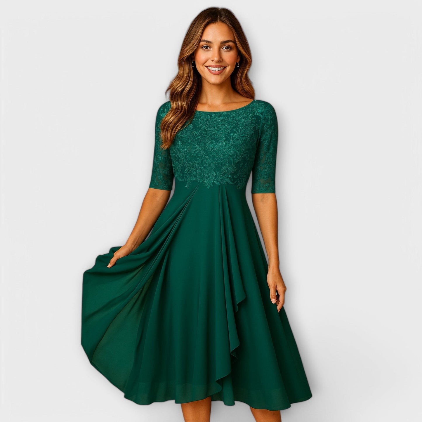 Elegant Chiffon Aftonklänning