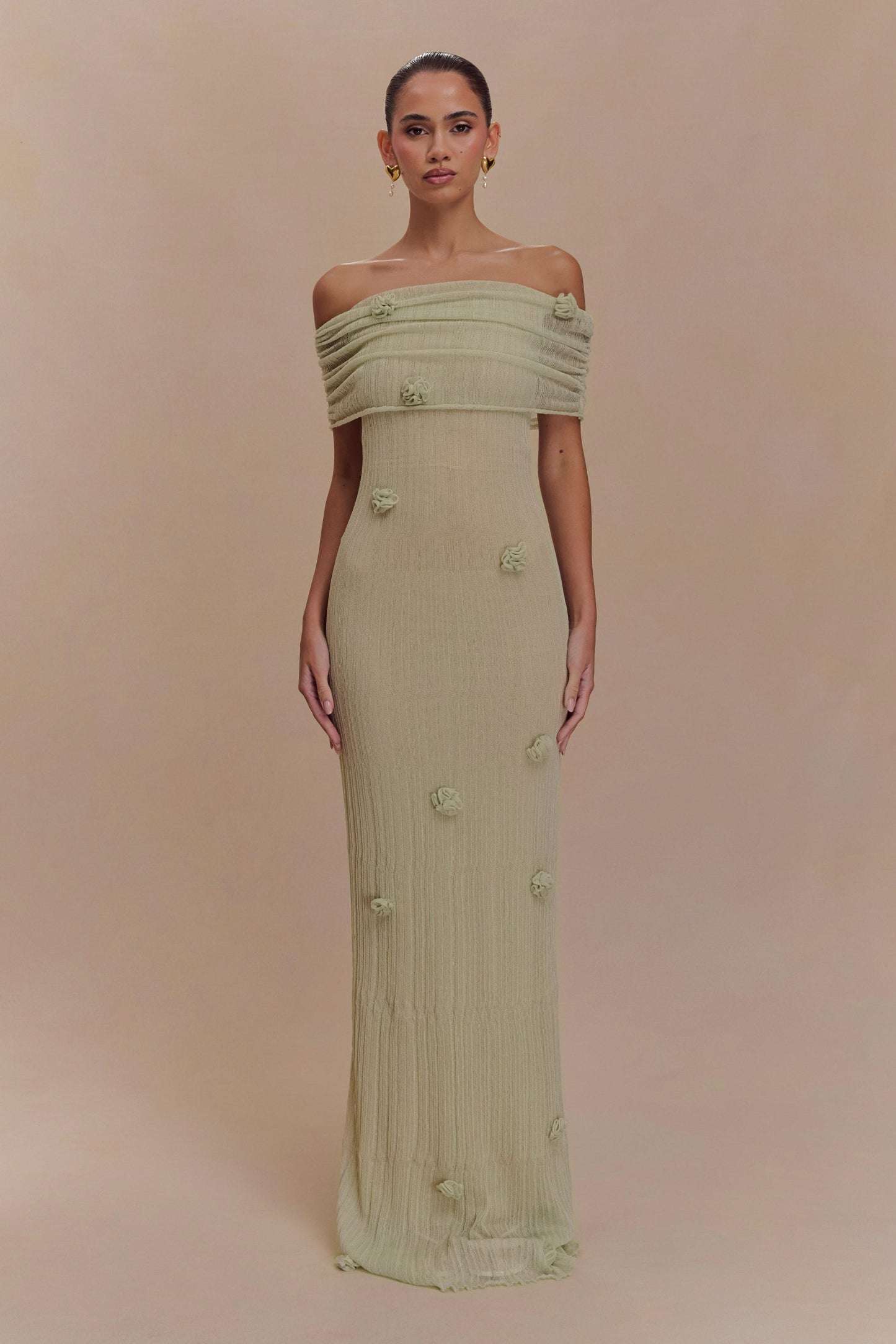 Elegant Off-Shoulder Maxi Klänning