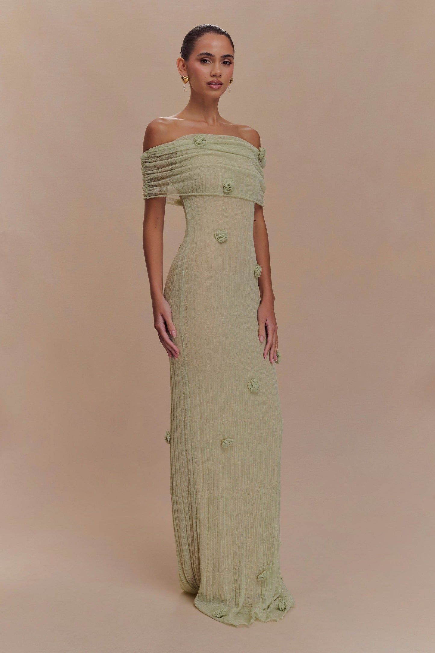Elegant Off-Shoulder Maxi Klänning