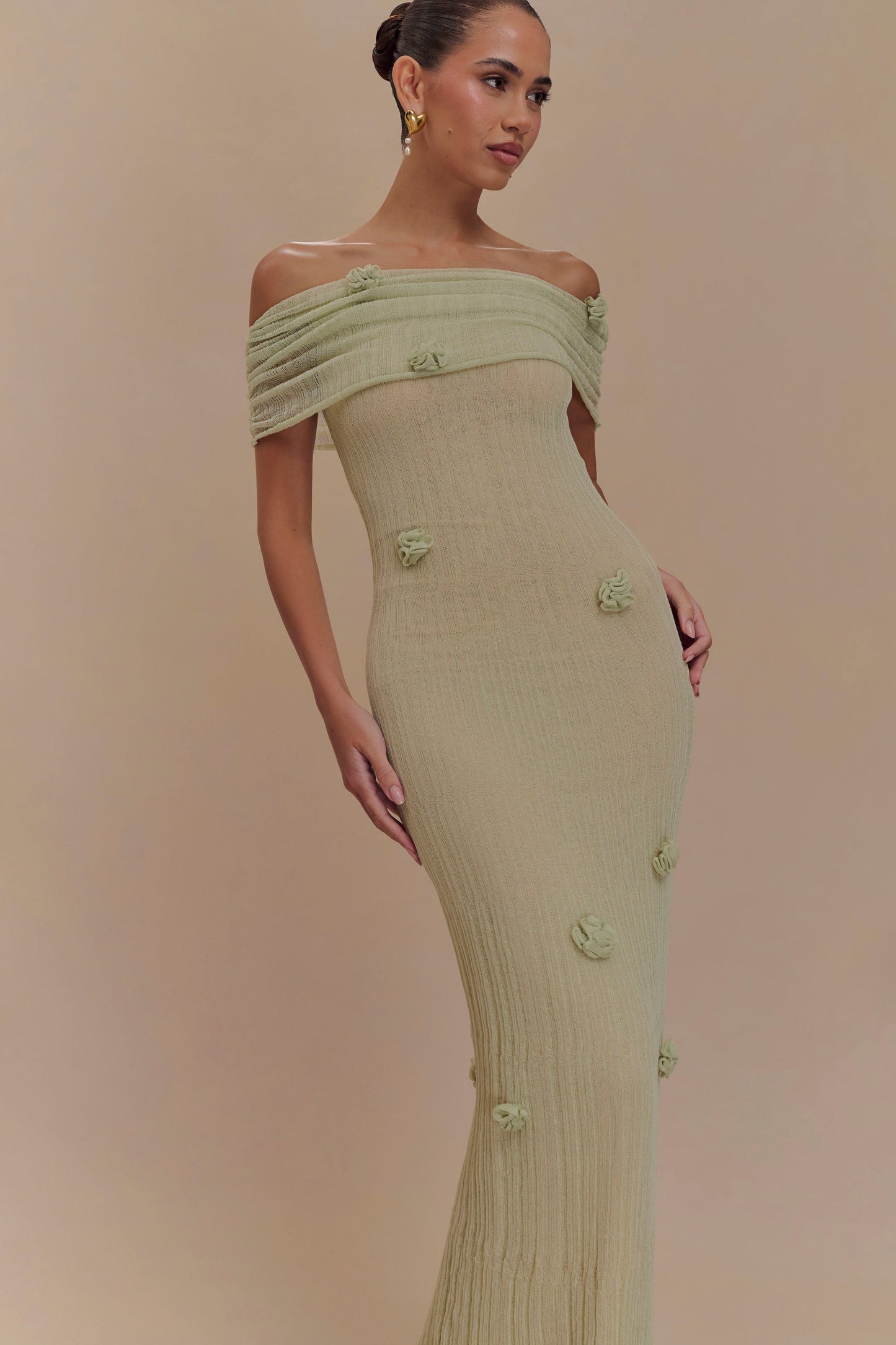 Elegant Off-Shoulder Maxi Klänning
