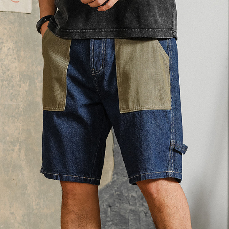 Kontrastshorts – Retro Denimstil