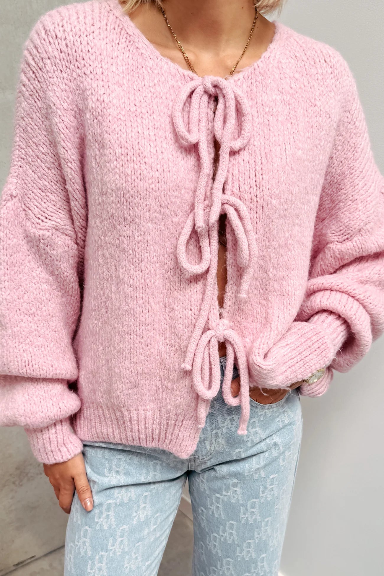 Mya™ Bow Knit Cardigan