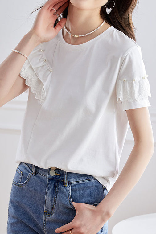 Elegant topp med volanger
