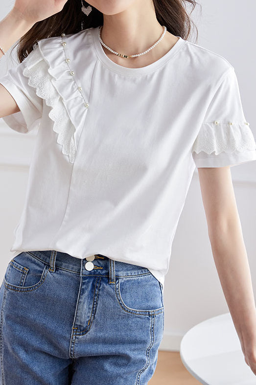 Elegant topp med volanger