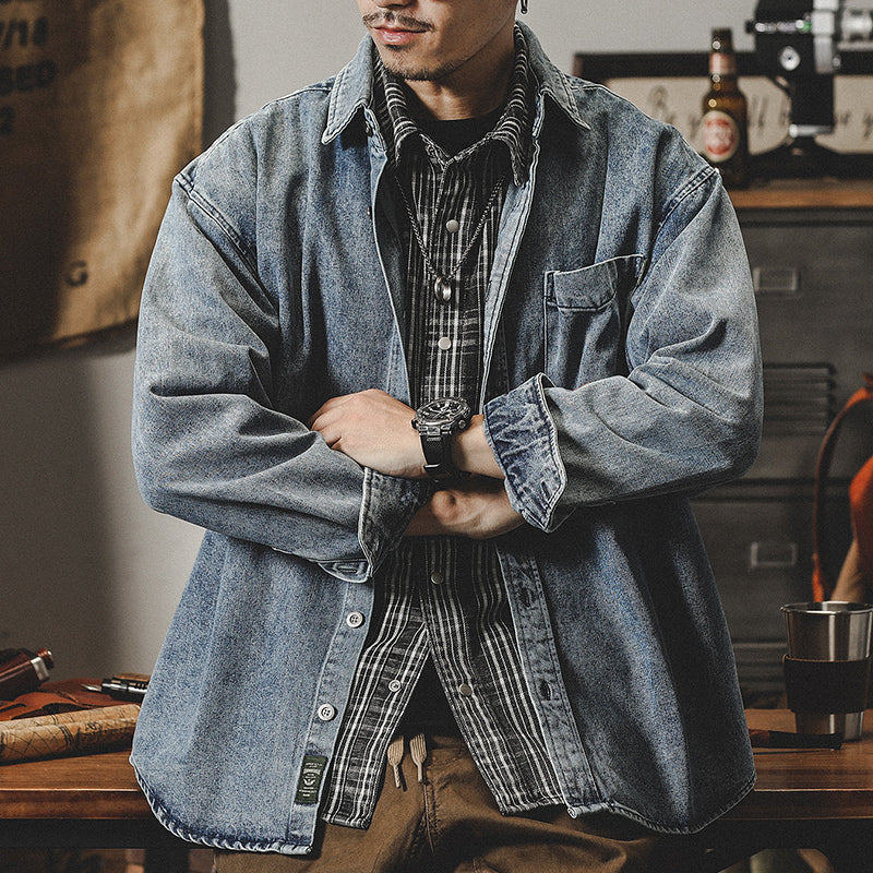 Arbetsjacka – Tvättad Denimstil