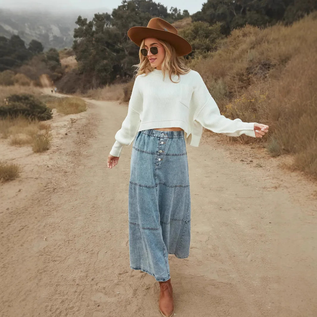 Bohemian jeanskjol