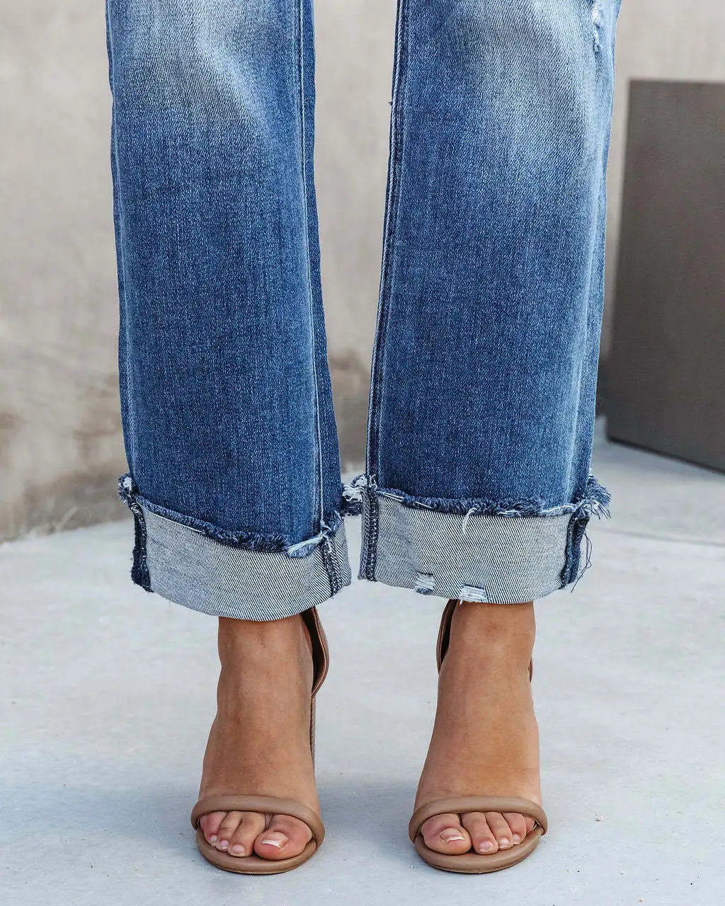 Casual Högmidjade Jeans