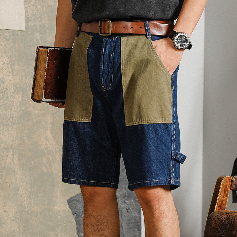 Kontrastshorts – Retro Denimstil