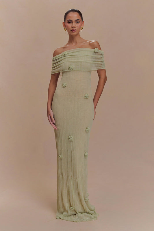 Elegant Off-Shoulder Maxi Klänning