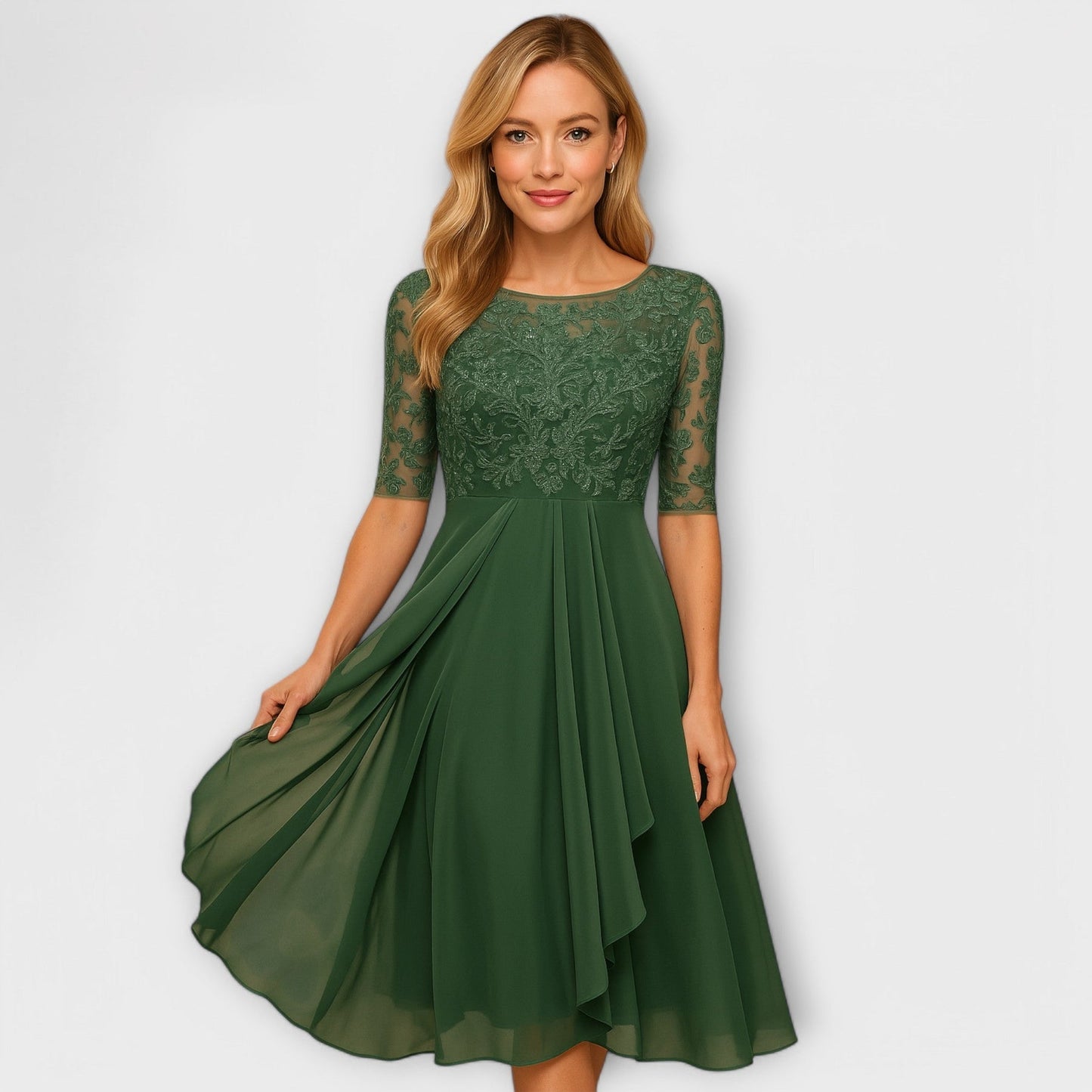Elegant Chiffon Aftonklänning