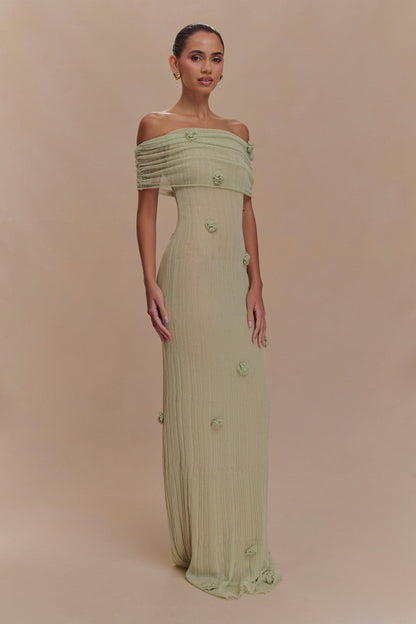 Elegant Off-Shoulder Maxi Klänning