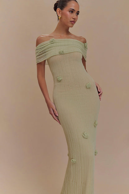 Elegant Off-Shoulder Maxi Klänning