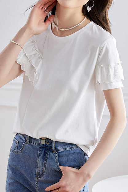 Elegant topp med volanger