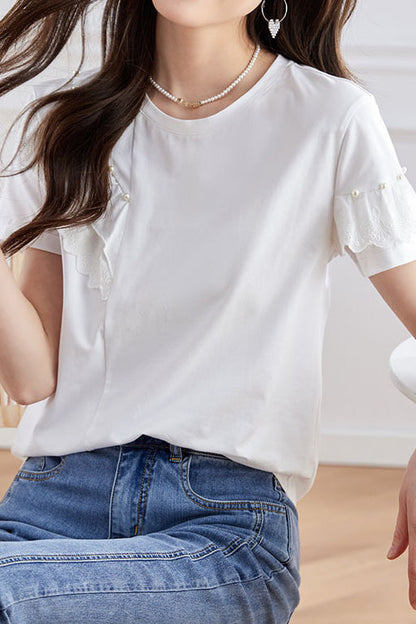 Elegant topp med volanger