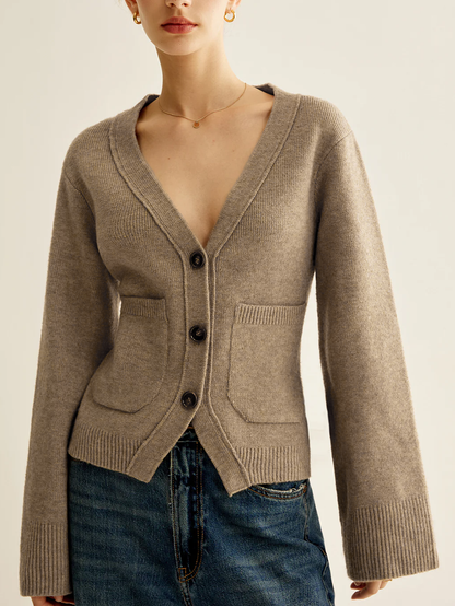 Mira™ V-Hals Split Cardigan