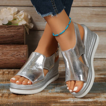 Eleganta Wedges med Öppen Tå